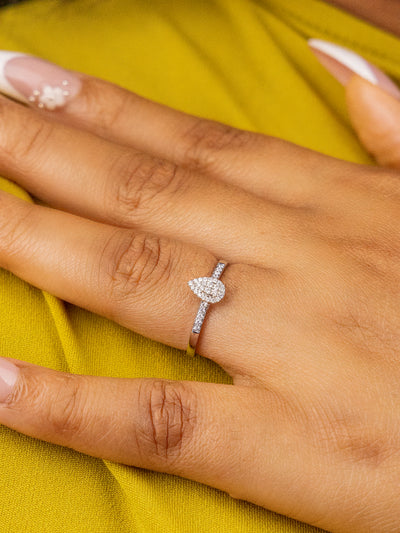 Megan 18Karat White Gold Diamond Engagement Ring
