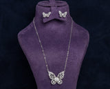 Miya Moissanite Sterling Silver Necklace and Earring Set