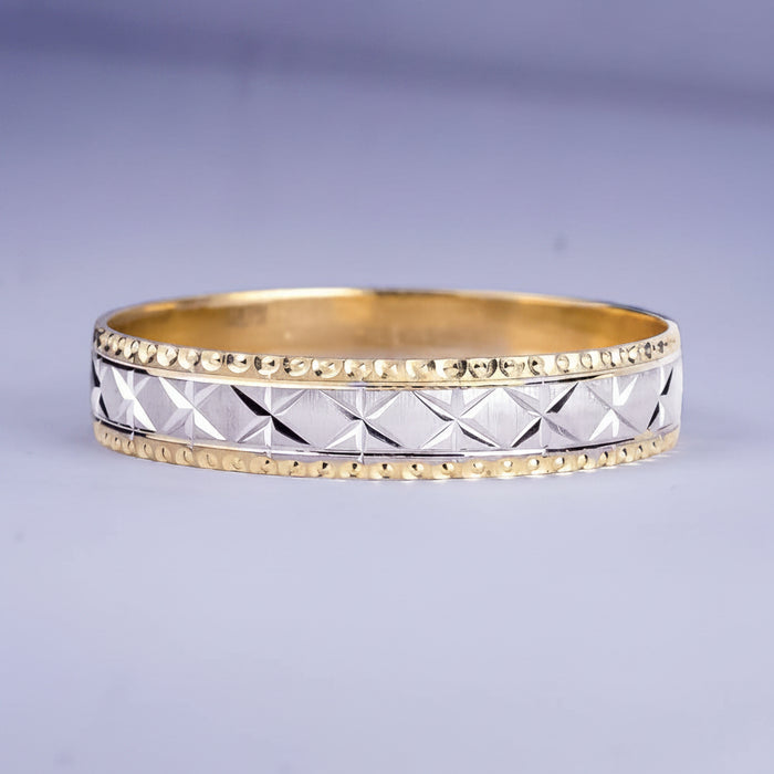 Bentley 10Karat Two-Tone Gold Wedding Band