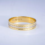 Ezra 10Karat Two-Tone Gold Wedding Band