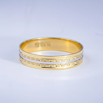 Ezra 10Karat Two-Tone Gold Wedding Band