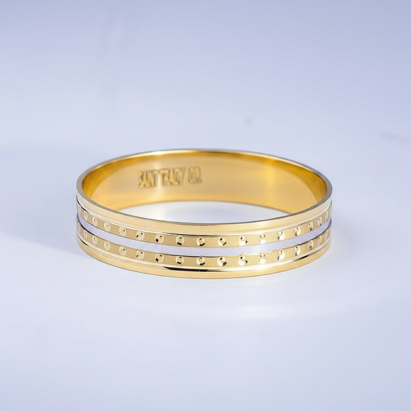 Ezra 10Karat Two-Tone Gold Wedding Band