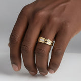 Ezra 10Karat Two-Tone Gold Wedding Band