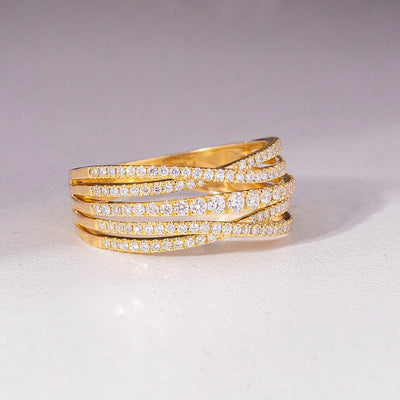 Ragna 18Karat Yellow Gold Diamond Wedding Ring