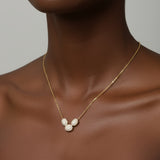 Iro Oval 10Karat Yellow Gold Moissanite Necklace
