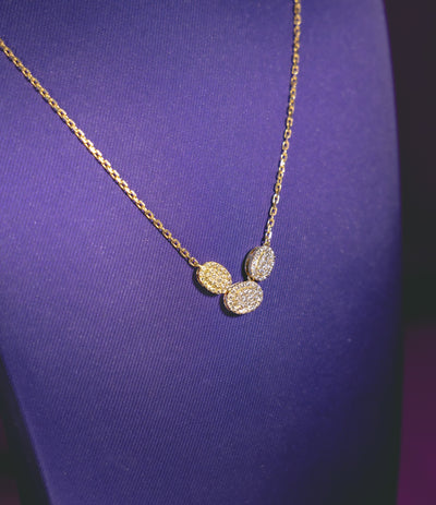 Iro Oval 10Karat Yellow Gold Moissanite Necklace