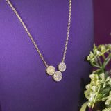 Iro Round 10Karat Yellow Gold Moissanite Necklace