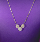 Iro Round 10Karat White Gold Moissanite Necklace