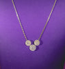 Iro Round 10Karat White Gold Moissanite Necklace