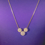 Iro Round 10Karat Yellow Gold Moissanite Necklace