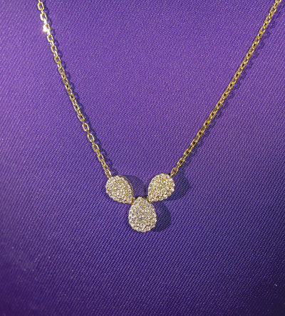 Iro Pear 10Karat Yellow Gold Moissanite Necklace