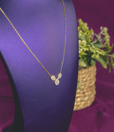 Iro Pear 10Karat Yellow Gold Moissanite Necklace
