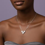 Iro Round 10Karat White Gold Moissanite Necklace