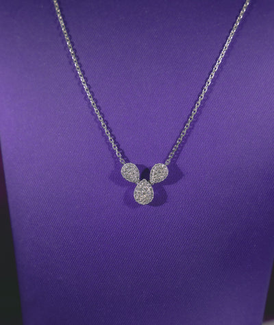 Iro Pear 10Karat White Gold Moissanite Necklace