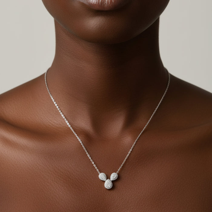Iro Pear 10Karat White Gold Moissanite Necklace