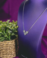 Iro Cushion 10Karat White Gold Moissanite Necklace