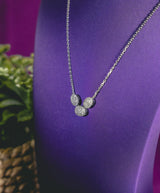 Iro Oval 10Karat White Gold Moissanite Necklace