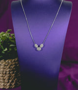 Iro Oval 10Karat White Gold Moissanite Necklace