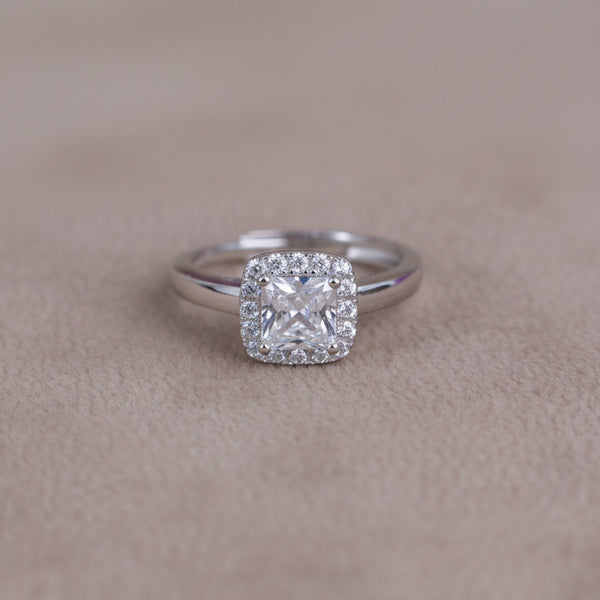 Ebony Sterling Silver Adjustable Ring