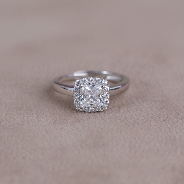 Ebony Sterling Silver Adjustable Ring