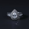 Etoro Pear Sterling Silver Adjustable Ring