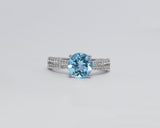 Julia 18Karat White Gold with Topaz Gemstone Engagement Ring