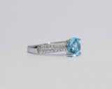 Julia 18Karat White Gold with Topaz Gemstone Engagement Ring