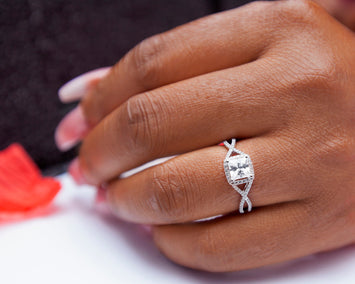 18Karat White Engagement Ring