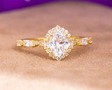 Ivanna Oval 18Karat Yellow Gold Engagement Ring