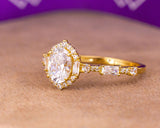 Ivanna Oval 18Karat Yellow Gold Engagement Ring