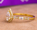 Ivanna Pear 18Karat Yellow Gold Engagement Ring