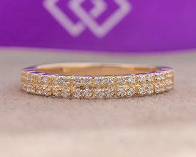 Janelle 10Karat Yellow Gold Moissanite Wedding Band