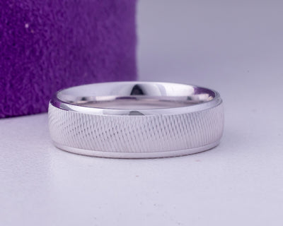 Joe 18Karat White Gold Wedding Band/ Ghana