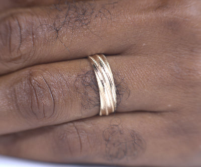 Jose 18Karat Yellow Gold Wedding Band/ Ghana