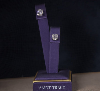 Moissanite Silver Earring