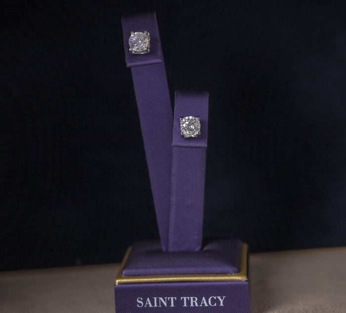 Moissanite Silver Earring