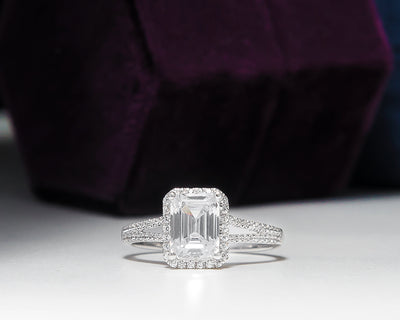 10Karat White Gold Engagement Ring