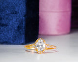 Katrina Oval 10Karat Yellow Gold Moissanite Engagement Ring