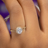 Katrina Oval 10Karat Yellow Gold Moissanite Engagement Ring