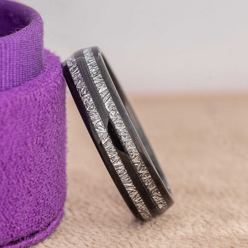 Leonard Black Titanium Wedding Band