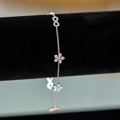 Llily 10Karat White Gold Moissanite Bracelet