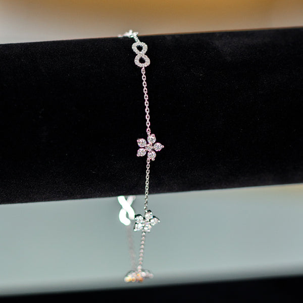 Llily 10Karat White Gold Moissanite Bracelet