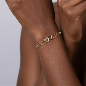 Loveth 2MM 18Karat Yellow Gold Diamond Bracelet