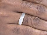 Marvis 18Karat Two-Tone White Gold Wedding Band/ Ghana