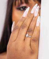 Megan 18Karat White Gold Diamond Engagement Ring/ Ghana