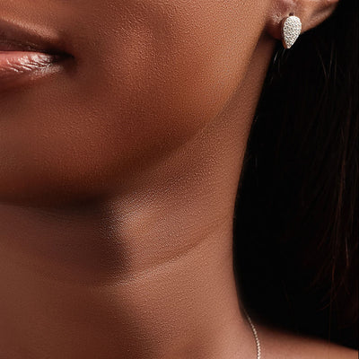 Marilyn Moissanite Sterling Silver Earring