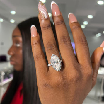 Desiree 18Karat White Gold Moissanite Engagement Ring