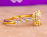 Natalia Emerald 18Karat Yellow Gold Engagement Ring