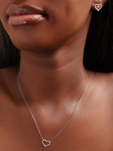 Kiko Moissanite Sterling Silver Necklace and Earring Set