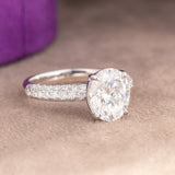 Isabel Oval Moissanite Sterling Silver Engagement Ring